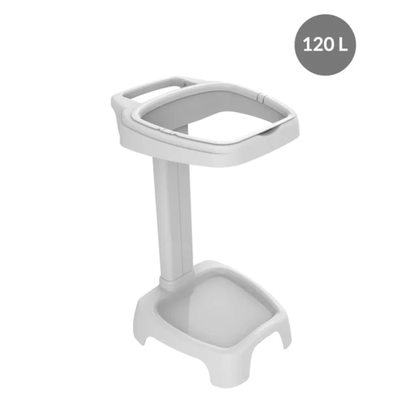 Support sac poubelle économique plastique 120 L blanc Gilac Achat Immédiat