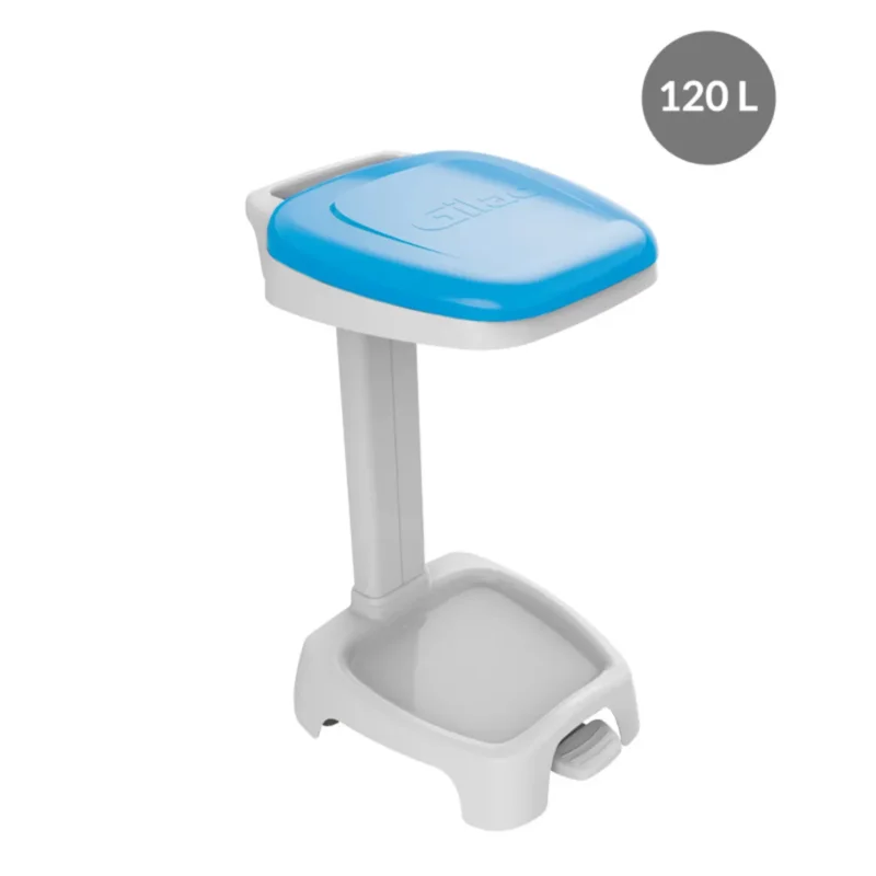 Livraison Gratuite Support sac poubelle plastique 120 L bleu Gilac