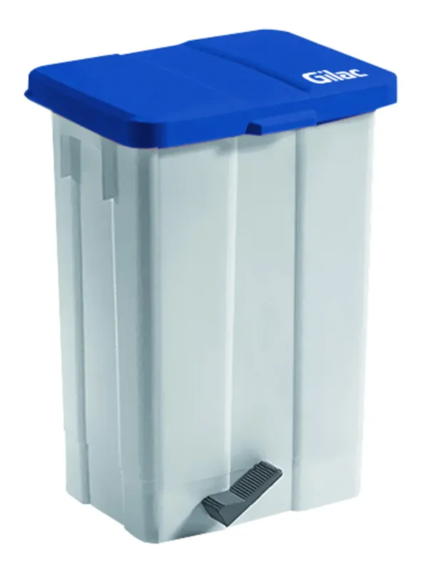 Poubelle à pédale plastique 50 L blanc Gilac Prix Cassé