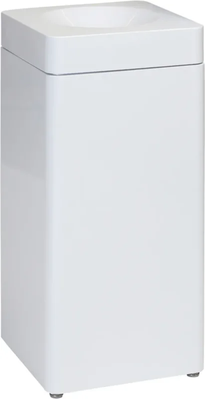 Collecteur acier 40 L blanc Probbax Solde