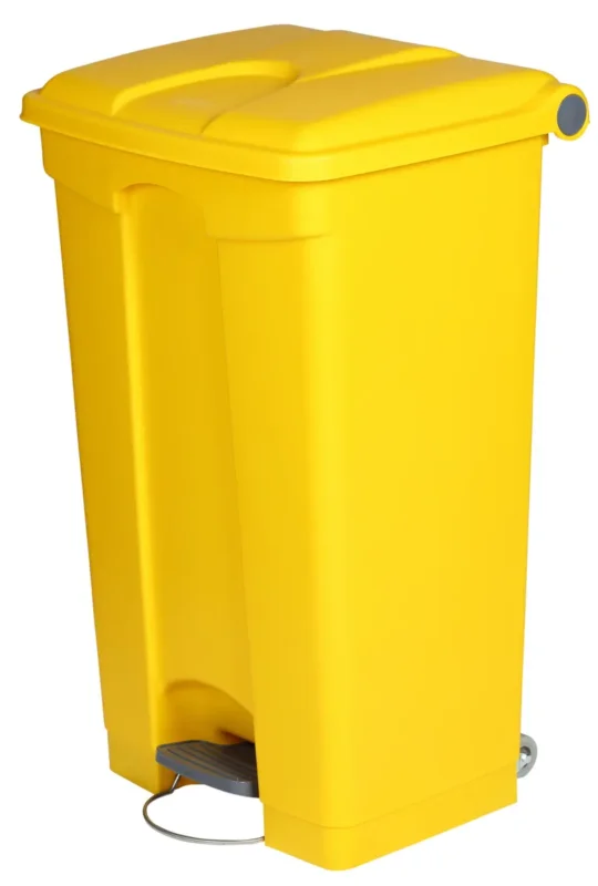 Collecteur à pédale plastique 90 L jaune Probbax Jusqu’à Épuisement Des Stocks