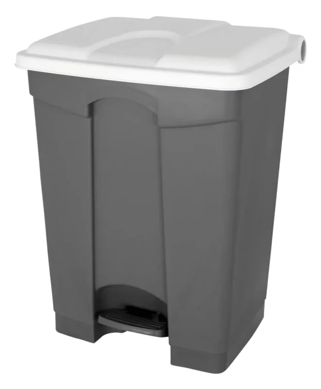 Collecteur à pédale plastique 70 L gris Probbax Nouvel Arrivage