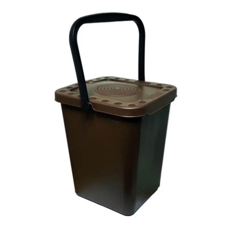 Seau à compost plastique 10 L marron Probbax Pas Cher