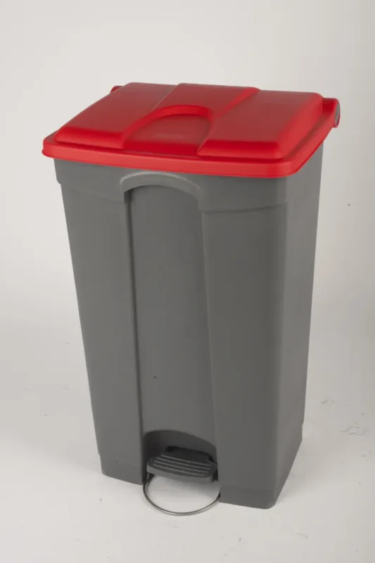 Nouveauté Collecteur à pédale plastique 90 L gris Probbax