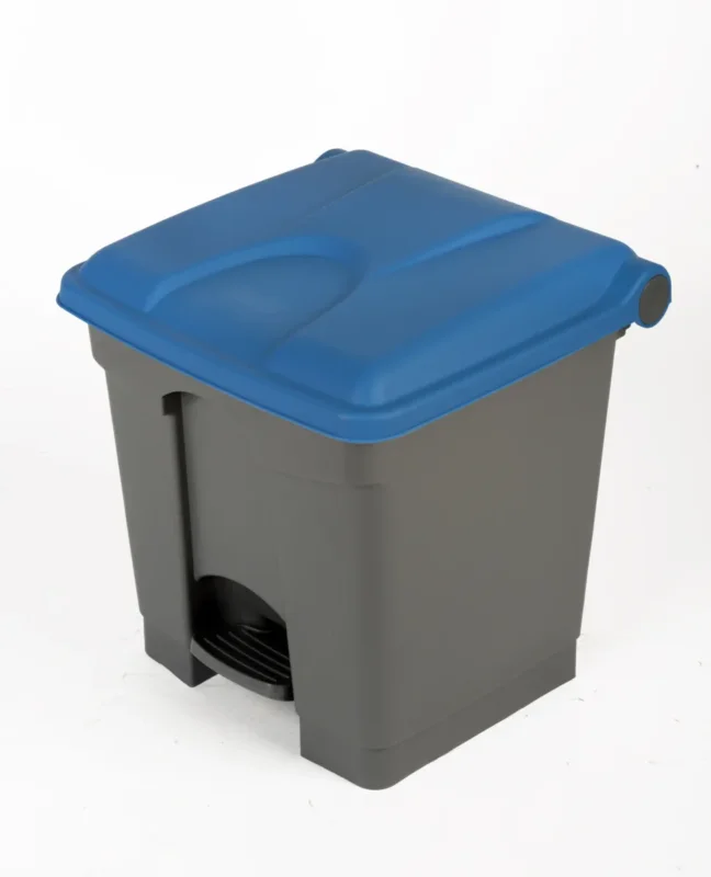 Usine Directe Collecteur à pédale plastique 30 L gris Probbax