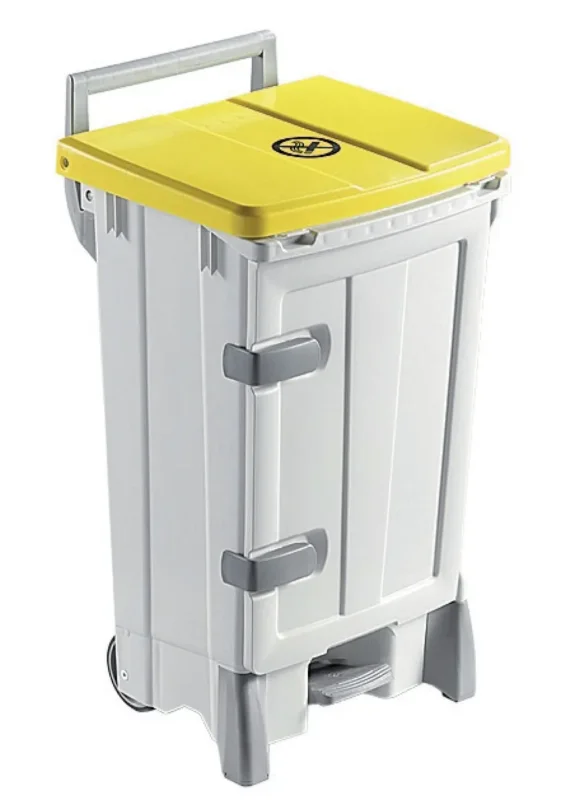 Usine Directe Collecteur à ouverture frontale plastique 90 L blanc Gilac