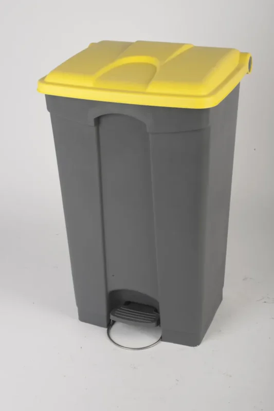 Pas Cher Collecteur à pédale plastique 90 L gris Probbax