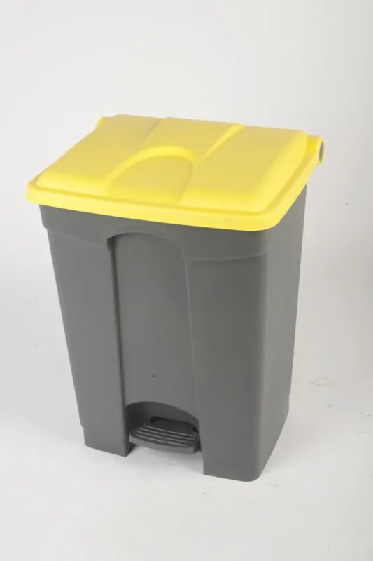 Certifié Collecteur à pédale plastique 70 L gris Probbax