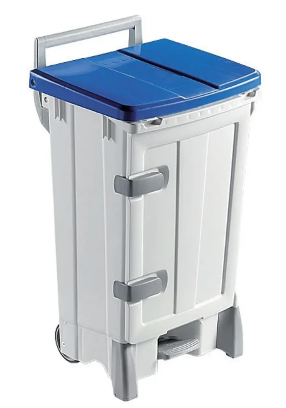Promotion Saisonnière Collecteur à ouverture frontale plastique 90 L blanc Gilac
