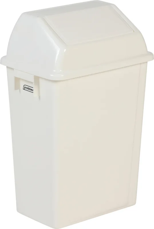 Collecteur avec couvercle basculant plastique 20 L blanc Probbax Soldes