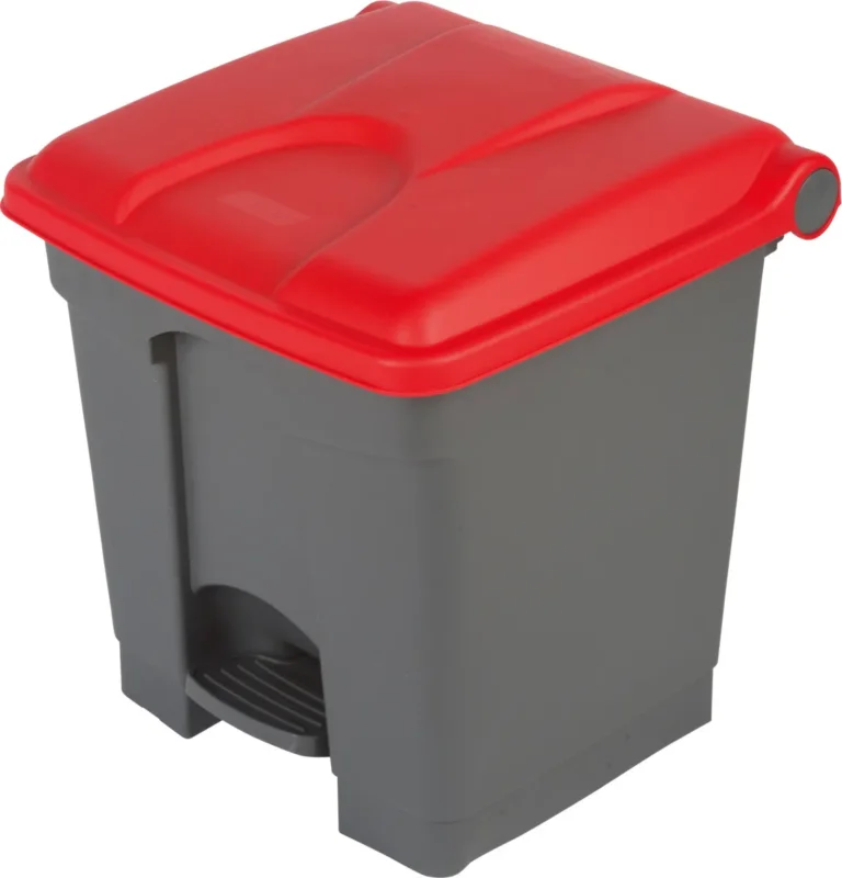 Soldes Collecteur à pédale plastique 30 L gris Probbax