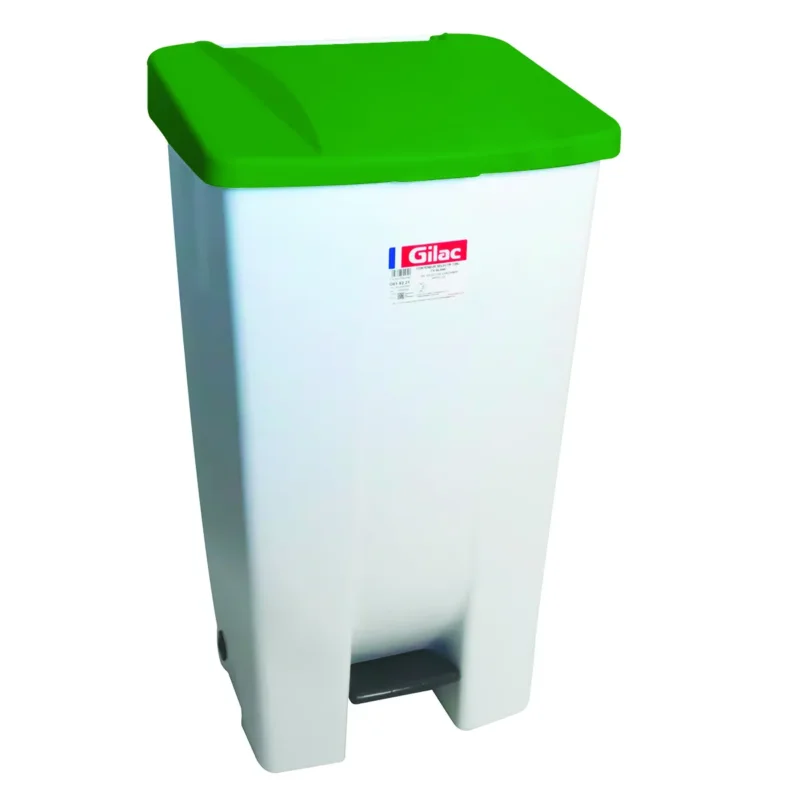 Offre Limitée Collecteur à pédale plastique 120 L blanc Gilac