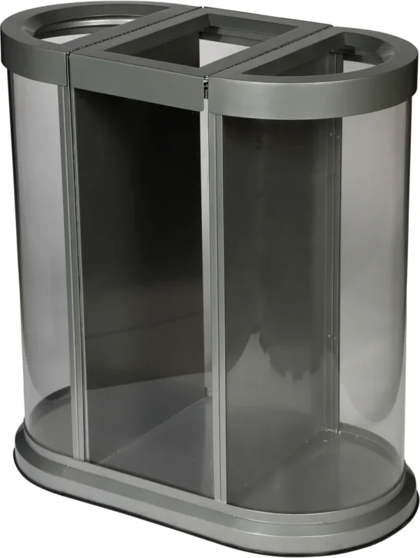 Dernière Chance Station tri acier 150 L transparent Probbax