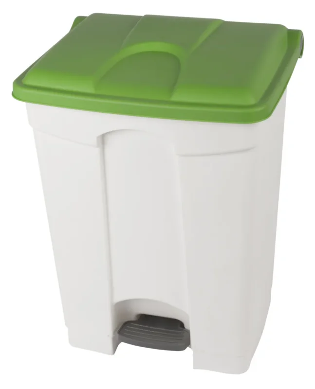 Collecteur à pédale plastique 70 L blanc Probbax Expédition Rapide