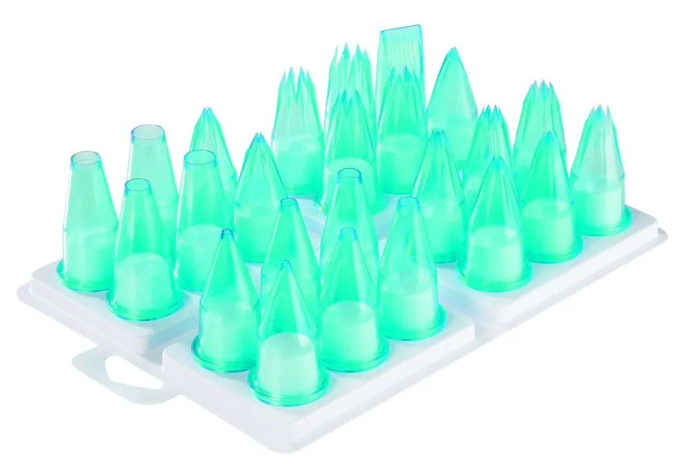 Satisfait Ou Remboursé Boîte de 24 douilles pâtissières plastique Ø 3,5 cm 6 cm (24 pièces)