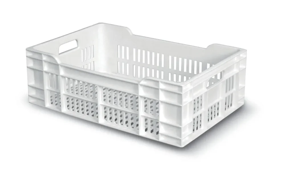 Meilleur Choix Caisse ajourée Sans couvercle blanc plastique 60x40x20 cm 40 L fond ajouré parois ajourées Gilac