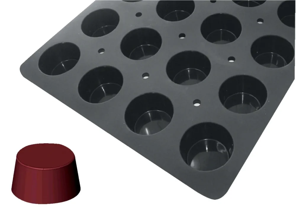 Plaque 24 muffins silicone GN 1/1 53x32,5x3,5 cm Moulflex Pro De Buyer Satisfait Ou Remboursé