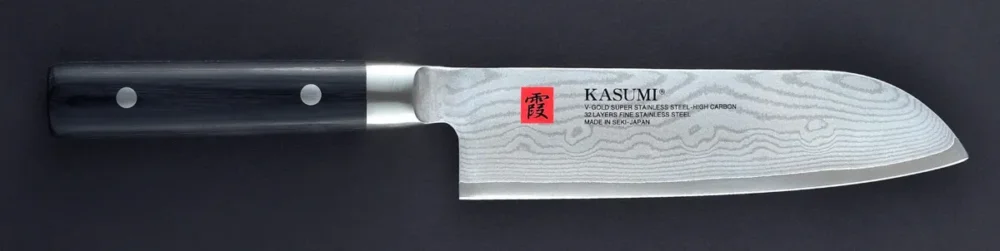 Couteau santoku 18 cm acier bois compressé unie Kasumi Damas Kasumi Acheter Direct