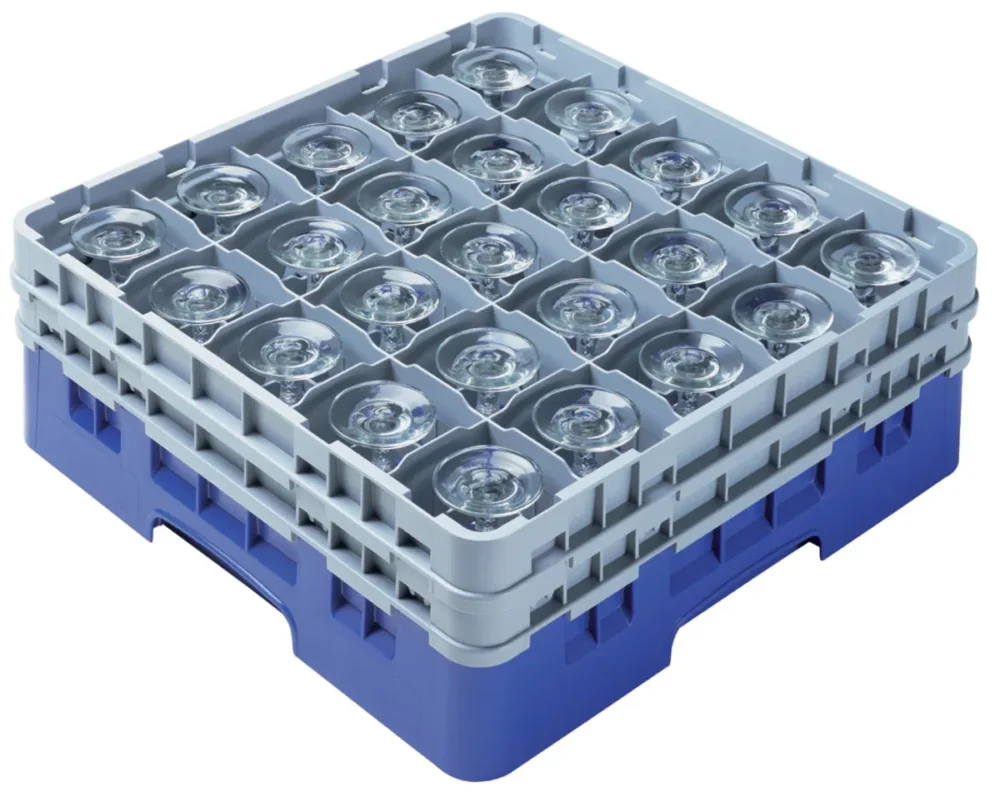 Prix Choc Casier de lavage 25 compartiments 50x50x14,3 cm 8,7 cm 9 cm Camrack Cambro
