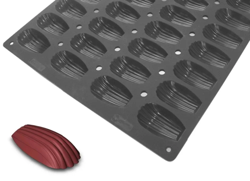 Certifié Plaque 44 madeleines silicone Pâtissier 60x40x1,8 cm Moulflex Pro De Buyer