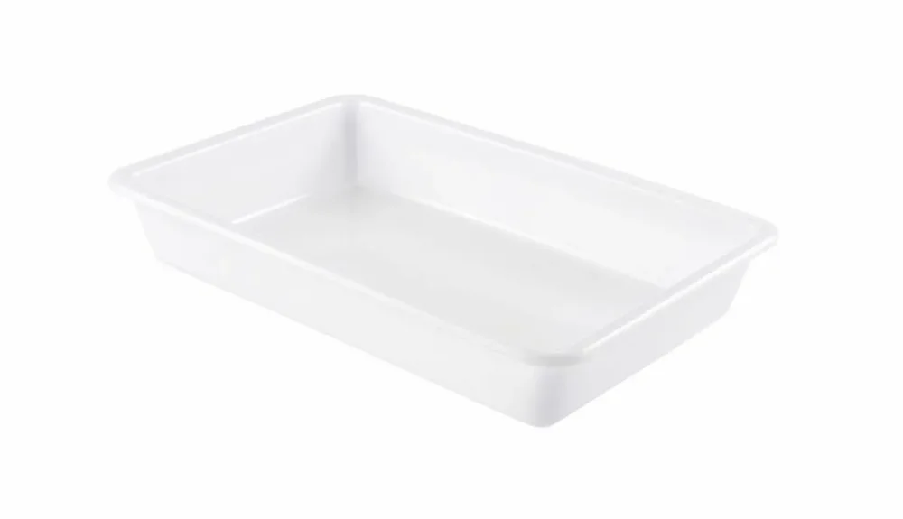 Haute Qualité Bac plat Avec couvercle blanc plastique 43,7x28,5x7,5 cm 5 L fond plein parois pleines Gilac