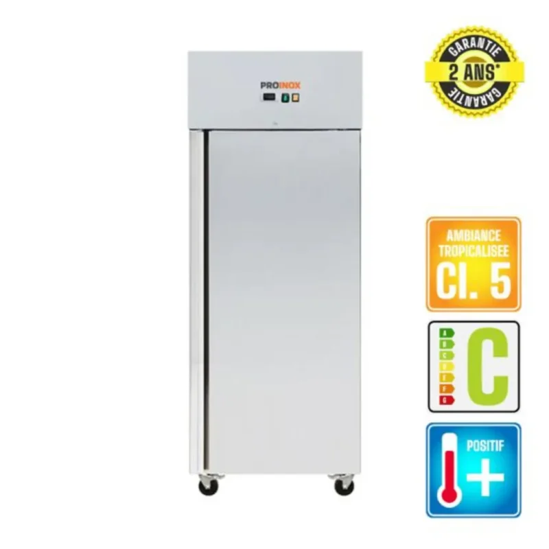Réduction Armoire réfrigérée 1 porte froid positif 700 L 3 grilles Proinox