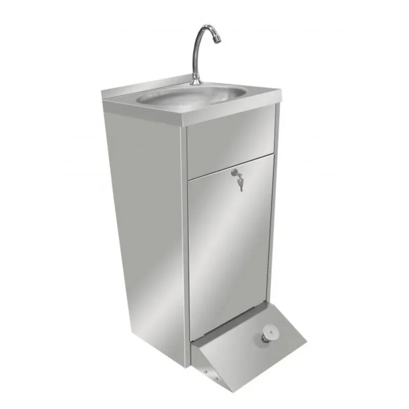 Lave-mains avec commande au pied inox 88x45x55,2 cm Avec dosseret Sans étagère Proinox Promotion Saisonnière