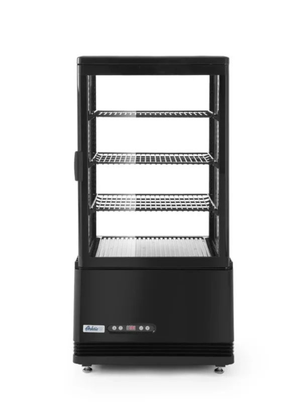 Vitrine refrigeree 68l noir noir froid positif 68 L 4 niveaux Hendi Prix Réduit