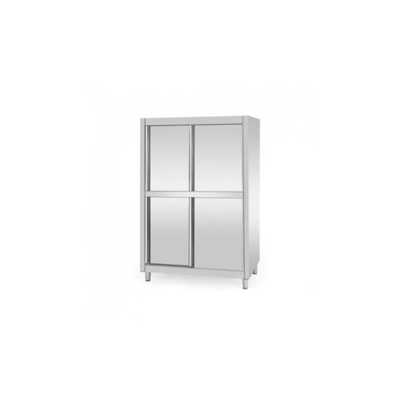 Armoire haute 4 portes coullissantes inox 100 cm x 180 cm Proinox Populaire