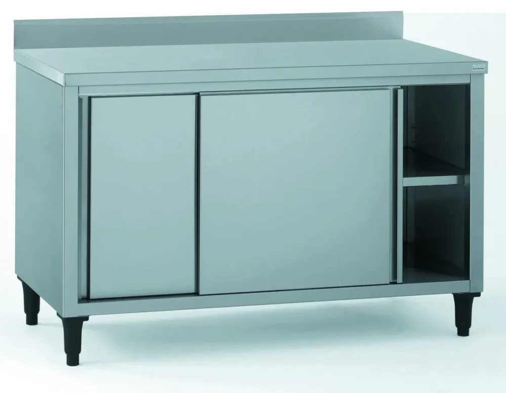Meuble bas inox 140x70x90 cm Avec dosseret Avec étagère Tournus Jusqu’à Épuisement Des Stocks