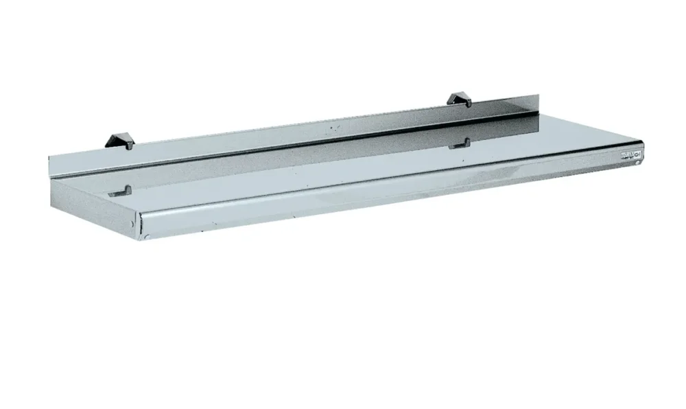 étagère murale inox 140x40x11 cm 1 niveaux Avec dosseret 100 kg Tournus Offre Limitée
