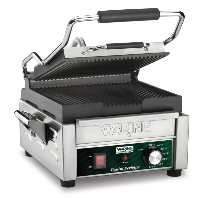 Contact grill panini à plaque rainurée Perfetto Waring Acheter Direct