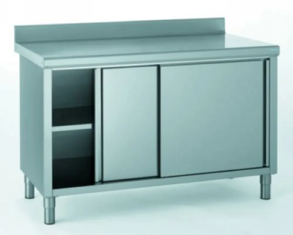 Meuble bas inox 120x70x90 cm Avec dosseret Avec étagère Tournus Seulement Aujourd’hui