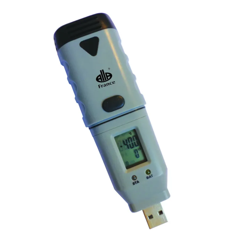 Promotion Saisonnière Thermomètre enregistreur min -35 °C max 80 °C +/- 0,3 °C Data Logger Alla France