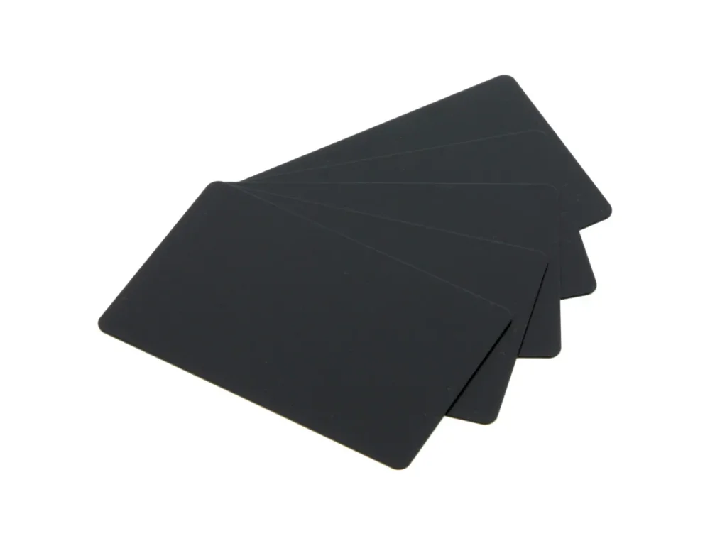 Expédition Rapide Carte PVC rectangulaire noir mat 86x54 mm Edikio (500 pièces)
