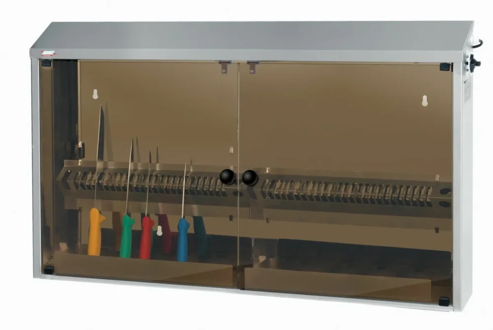 Armoire de stérilisation inox 59,3x93,9x14,5 cm barre aimantée 20 couteaux 30 W 230v Brc Dernière Chance