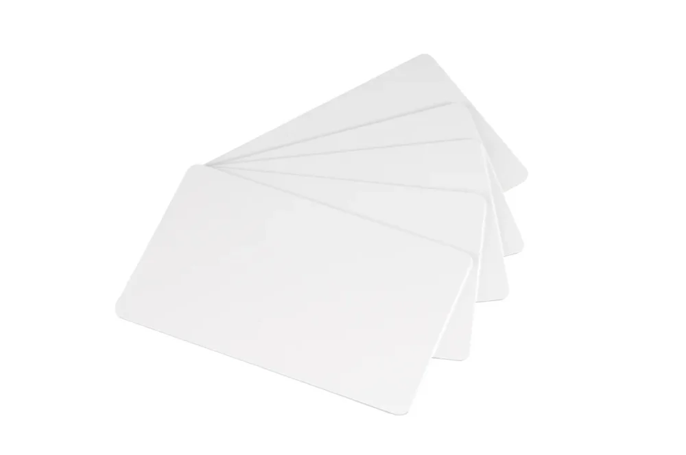 Carte PVC rectangulaire blanc 86x54 mm Edikio (500 pièces) Soldes