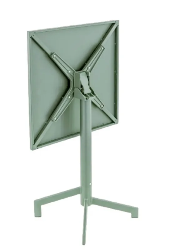 Expédié Aujourd’hui Table avec sytème pliant d''extérieur vert sauge 60x60 cm Pigalle Flexmob
