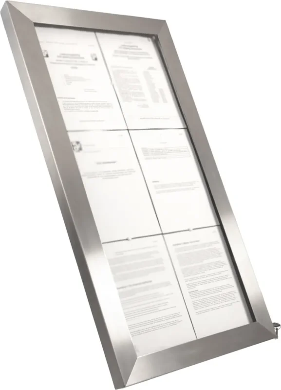 Porte-menu lumineux rectangulaire 6 pages led Securit Satisfait Ou Remboursé