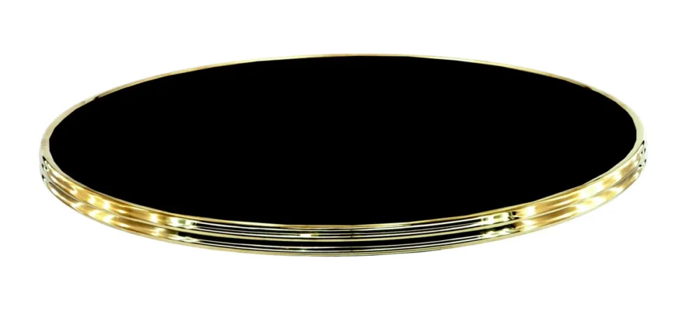 Top Vente Plateau de table d'extérieur rond noir Ø 60 cm 3 cm Werzalit Flexmob