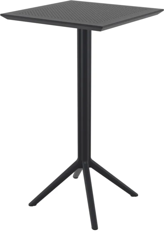 Table de bar de terrasse carré noir 108x60x60 cm Kys Flexmob Achetez Aujourd’hui
