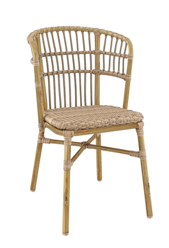 Chaise de terrasse noisette 82x54x56 cm Orleans Flexmob Promotion Saisonnière