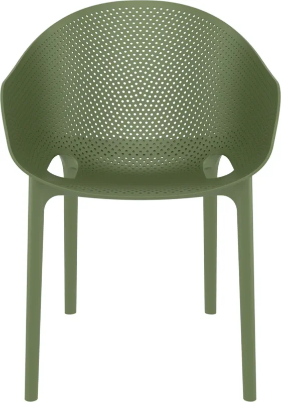 Fauteuil de terrasse vert olive 81x54x60 cm Sky Flexmob Vente Flash
