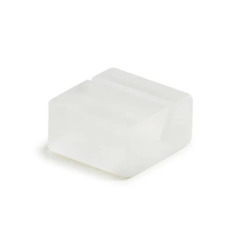 Porte-menu carré blanc résine Nacryl® 4x4x2 cm Mealplak Meilleur Prix