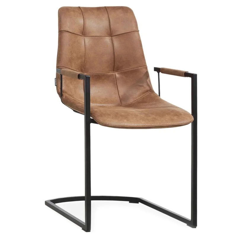 Offre Du Jour Fauteuil d'intérieur cognac 91x51x62 cm Condor Flexmob
