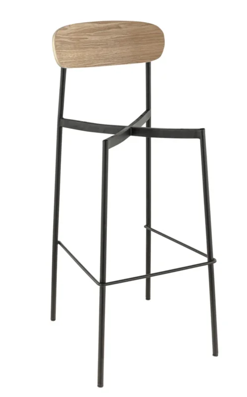 Meilleur Prix Structure tabouret d'intérieur noir 106x42x48 cm Ralph Flexmob