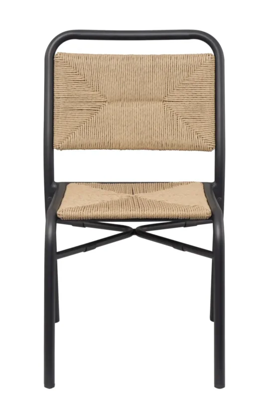 Chaise d'extérieur noir 84,5x50x60 cm Fernand Flexmob Prix Réduit