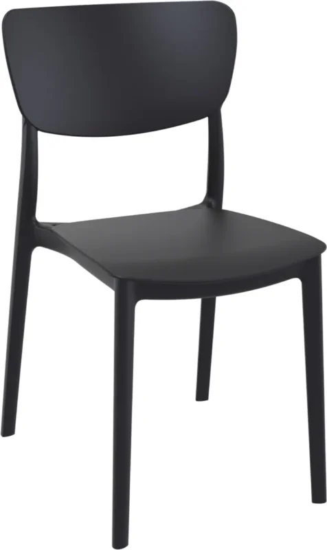 Chaise d''extérieur noir 82x45x53 cm Monna Flexmob Haute Qualité