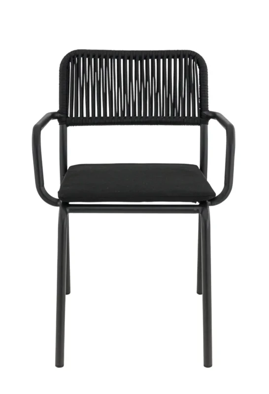 Fauteuil de terrasse noir 83x57x58 cm Murcia Flexmob Affaire À Saisir