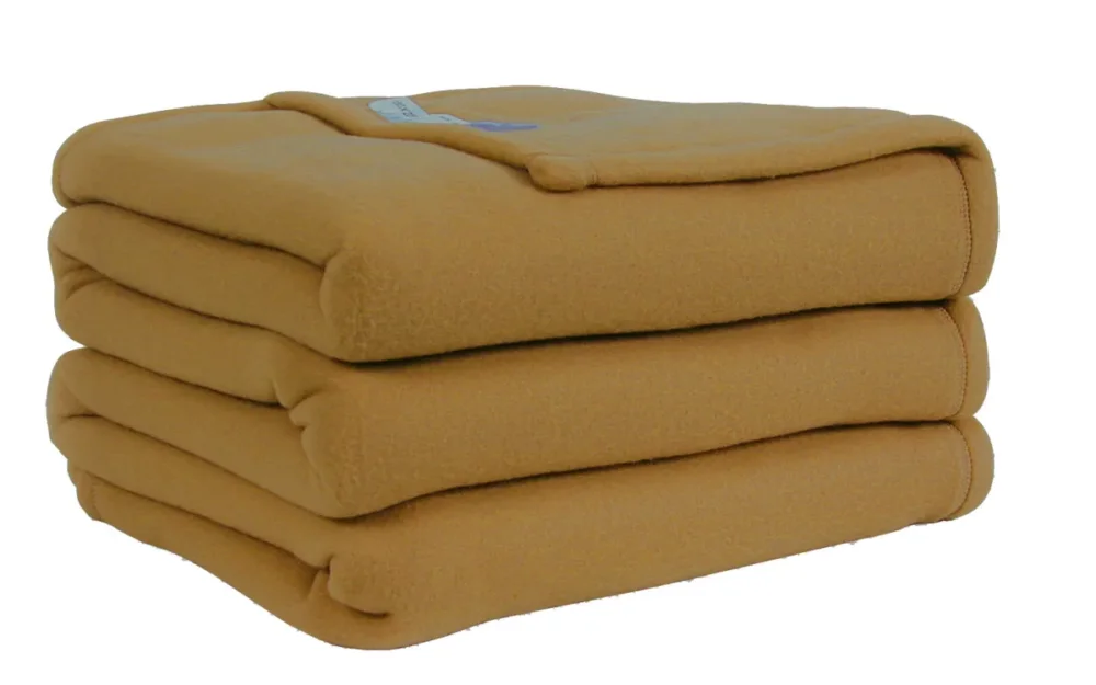 Couverture polaire marron 2440x220 cm polyester Offre Du Jour